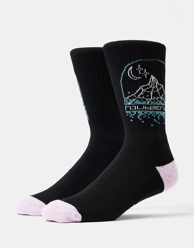 Route One Peak Crew Socks - Black