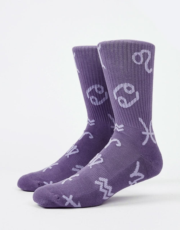 Route One Zodiac Crew Socks - Lavender Blue