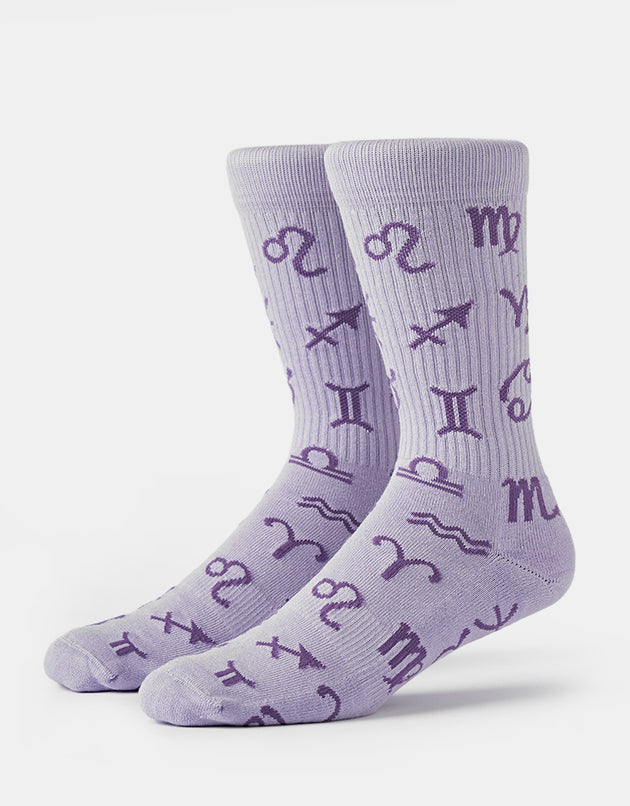 Route One Zodiac Crew Socks - Lavender Blue