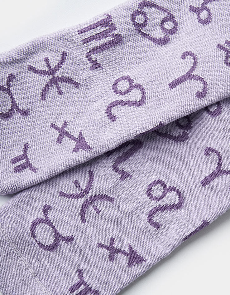 Route One Zodiac Crew Socks - Lavender Blue