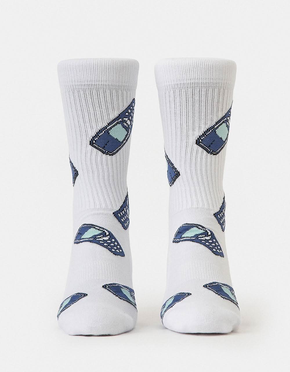 Route One 3310 Crew Socks - White