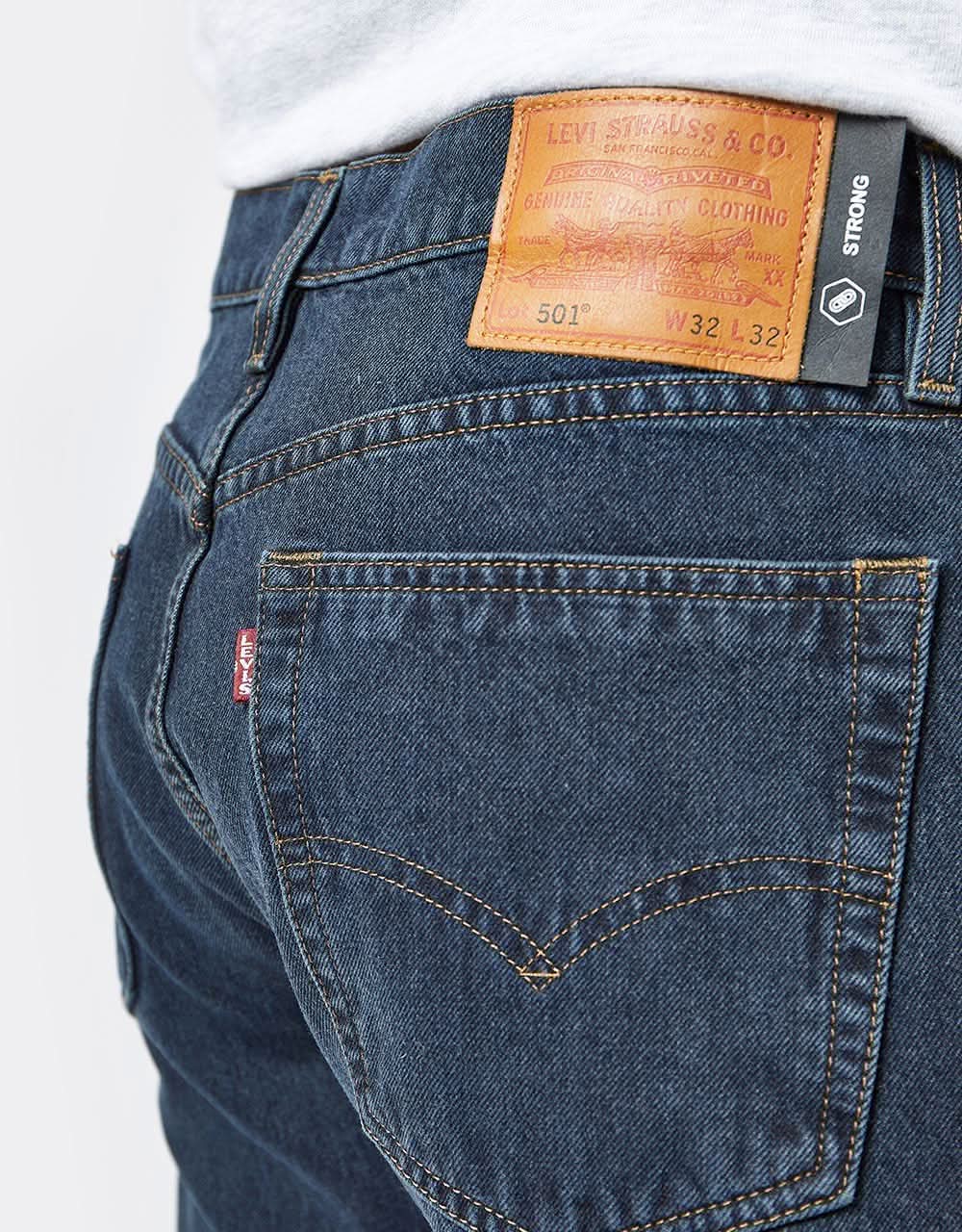 Levis Skateboarding 501 Denim Jeans - Skate Blue Worn In