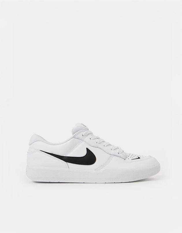 Nike SB Force 58 Premium Skate Shoes - White/Black-White-White