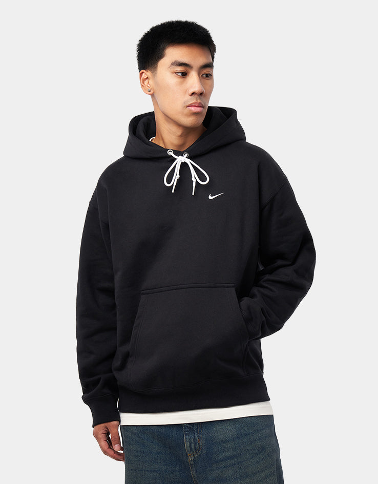 Nike Solo Swoosh Pullover Hoodie - Black/White