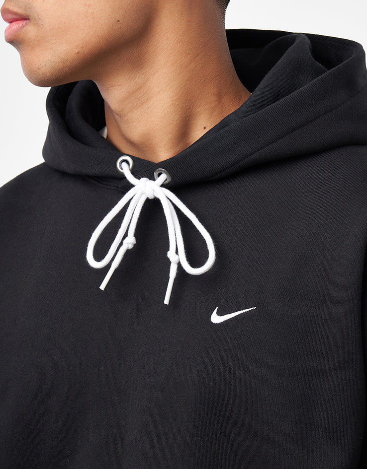 Nike Solo Swoosh Pullover Hoodie - Black/White
