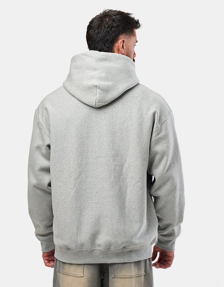 Nike Solo Swoosh Pullover Hoodie - Dark Grey Heather/White