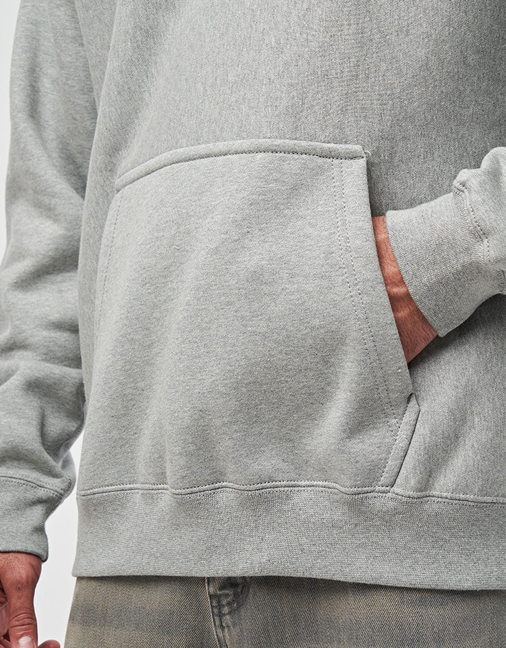 Nike Solo Swoosh Pullover Hoodie - Dark Grey Heather/White