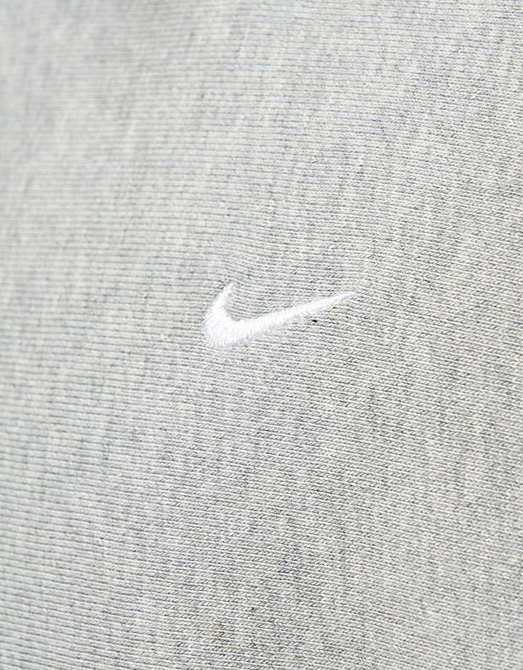 Nike Solo Swoosh Pullover Hoodie - Dark Grey Heather/White