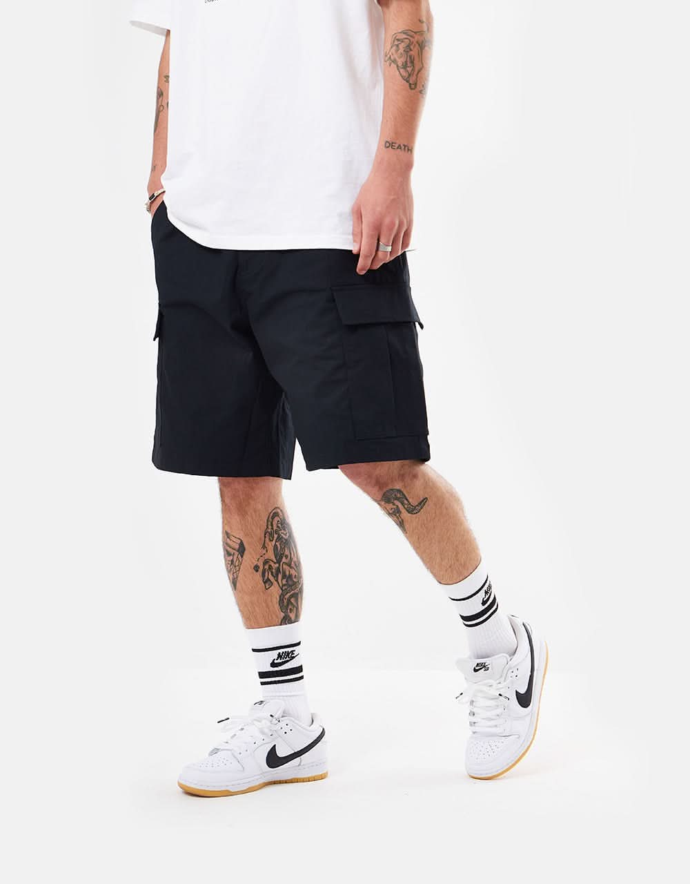 Nike SB Kearny Cargo Shorts - Black/White
