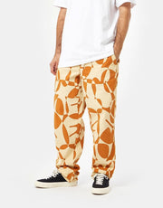 Route One Organic Baggy Pants - Letters Ivory Cream/Gingerbread