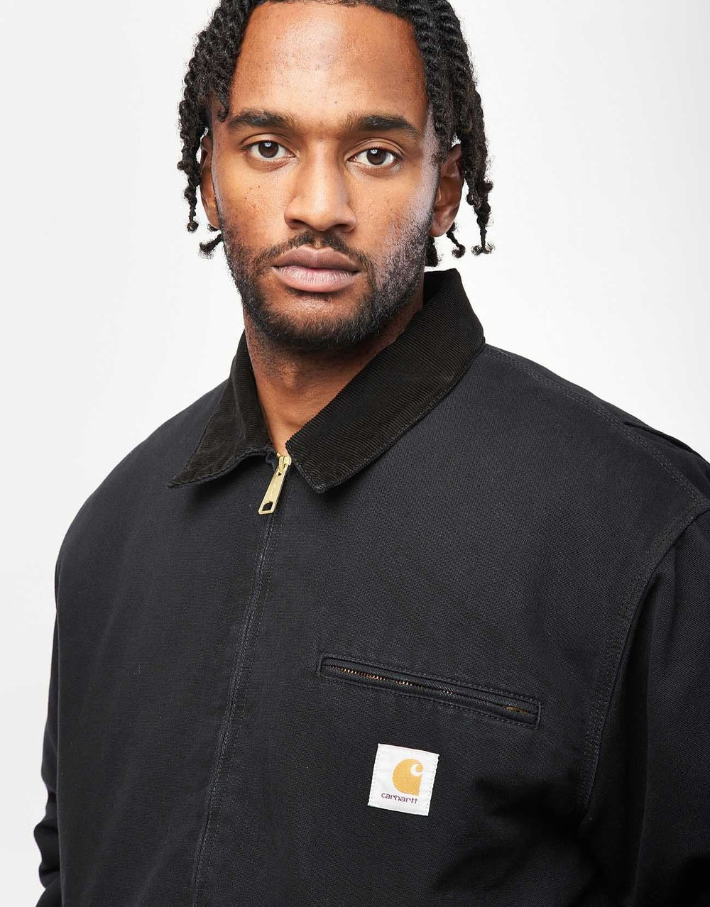Carhartt WIP OG Detroit Jacket - Black/Black (Aged Canvas)
