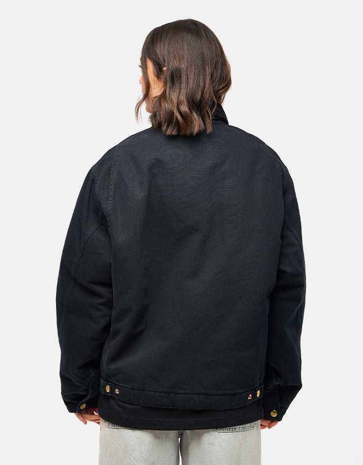 Carhartt WIP OG Detroit Jacket - Black/Black (Aged Canvas)