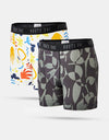 Route One Classic Boxer Shorts 2 Pack - Tropical/Letters