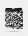 Route One Classic Boxer Shorts - Warped Smiley (Black)