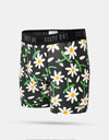 Route One Classic Boxer Shorts - Daisies (Black)