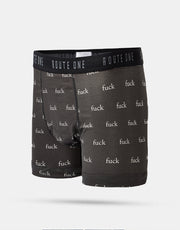 Route One Classic Boxer Shorts - F-It (Black)