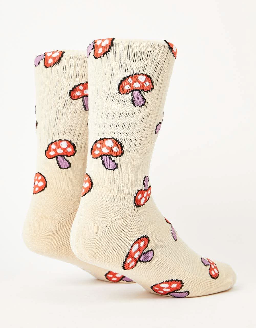 Route One Shrooms Crew Socks - Ivory