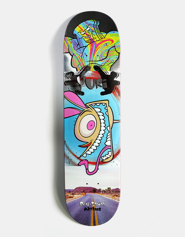 Almost x Ren & Stimpy Yuri Road Trip R7 Skateboard Deck