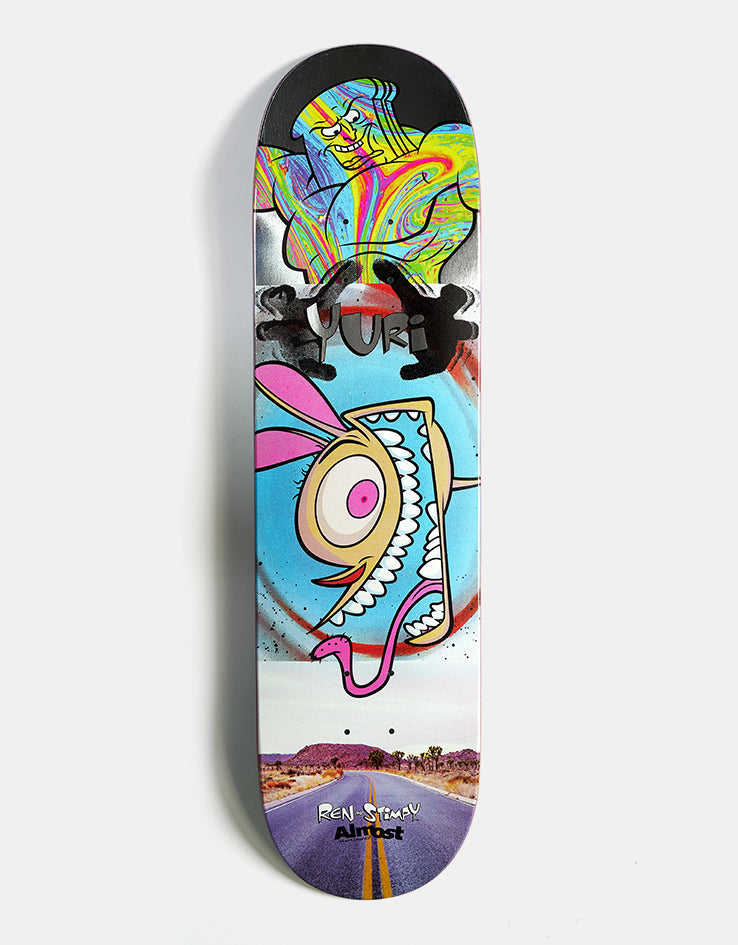 Almost x Ren & Stimpy Yuri Road Trip R7 Skateboard Deck