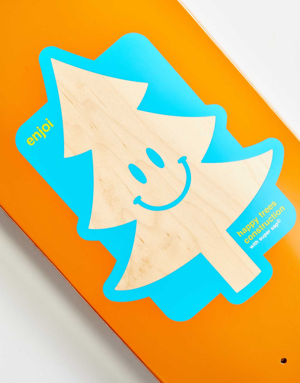 Enjoi Happy Tree Orange Super Sap R7 Skateboard Deck - 8.5"