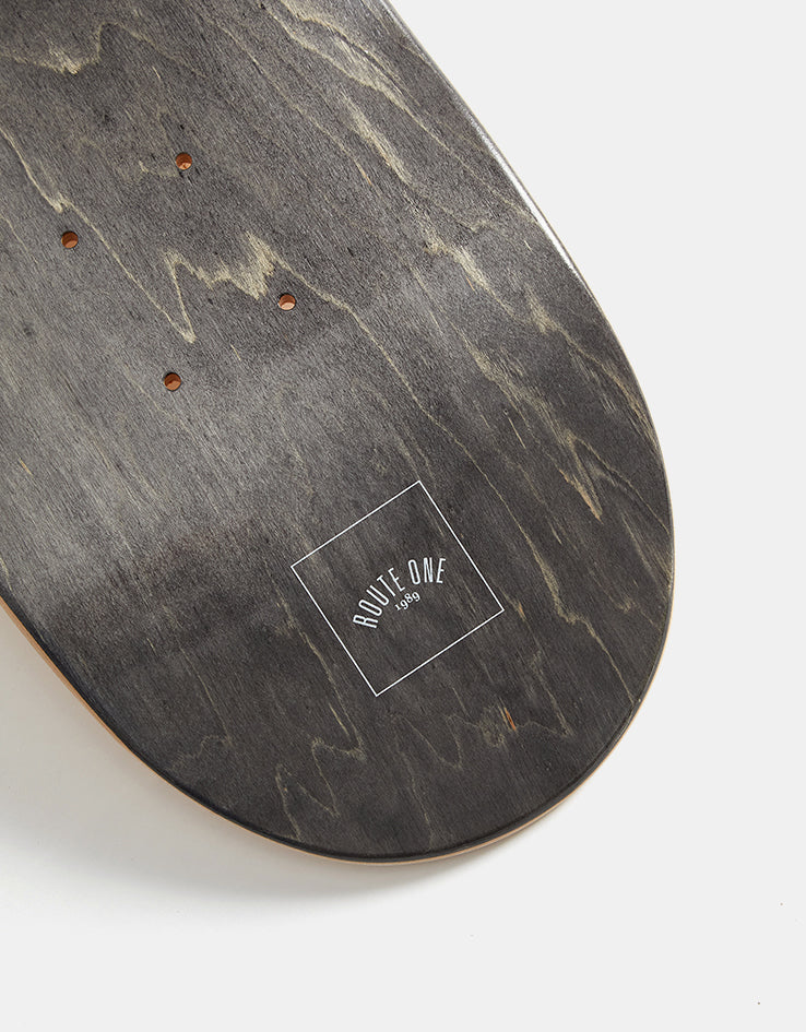 Route One Mini Logo 'OG Shape' Skateboard Deck - Black/White