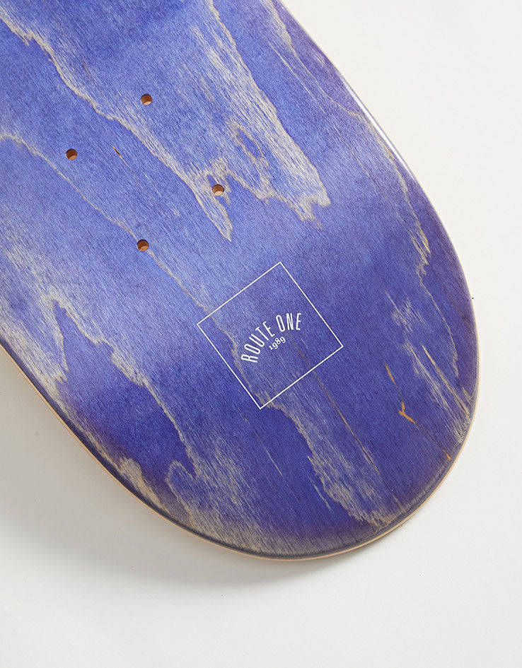 Route One Mini Logo 'OG Shape' Skateboard Deck - Purple/White