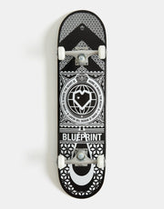 Blueprint Home Heart Black/White Complete Skateboard - 8"