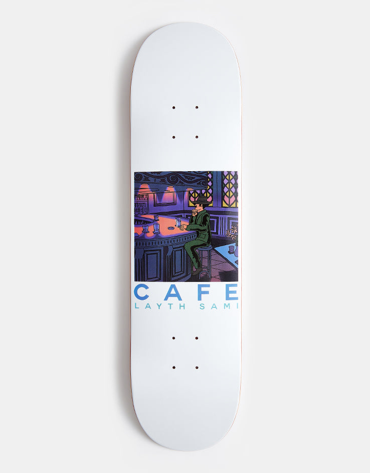 Skateboard Cafe Barfly Skateboard Deck - White