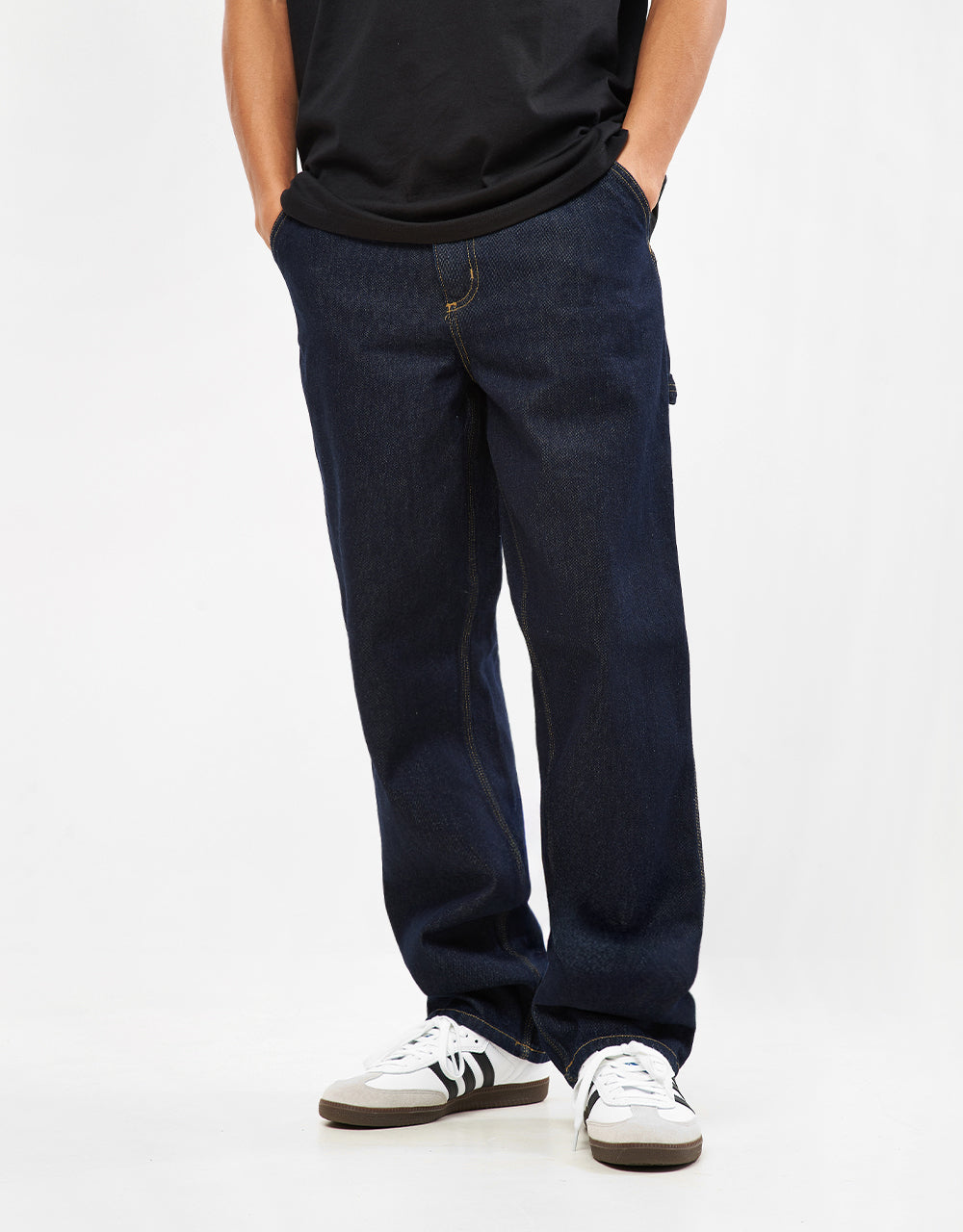 Carhartt WIP Single Knee Pant - Blue (Rinsed)