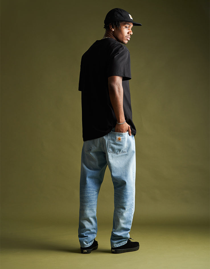 Carhartt WIP Newel Pant - Blue (Light Used Wash)