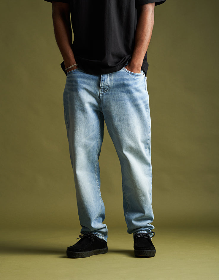 Carhartt WIP Newel Pant - Blue (Light Used Wash)