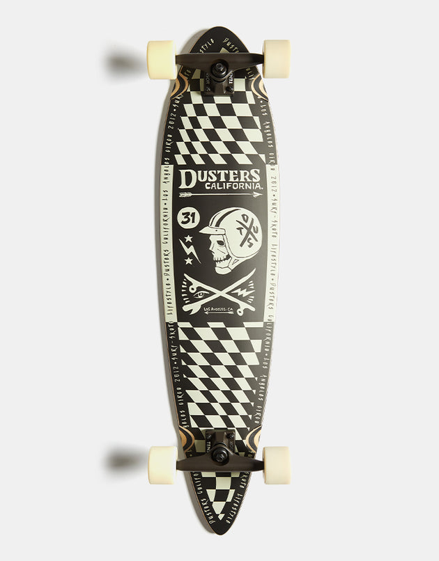 Dusters Moto Checker Pintail Longboard - 37" x 8.75"