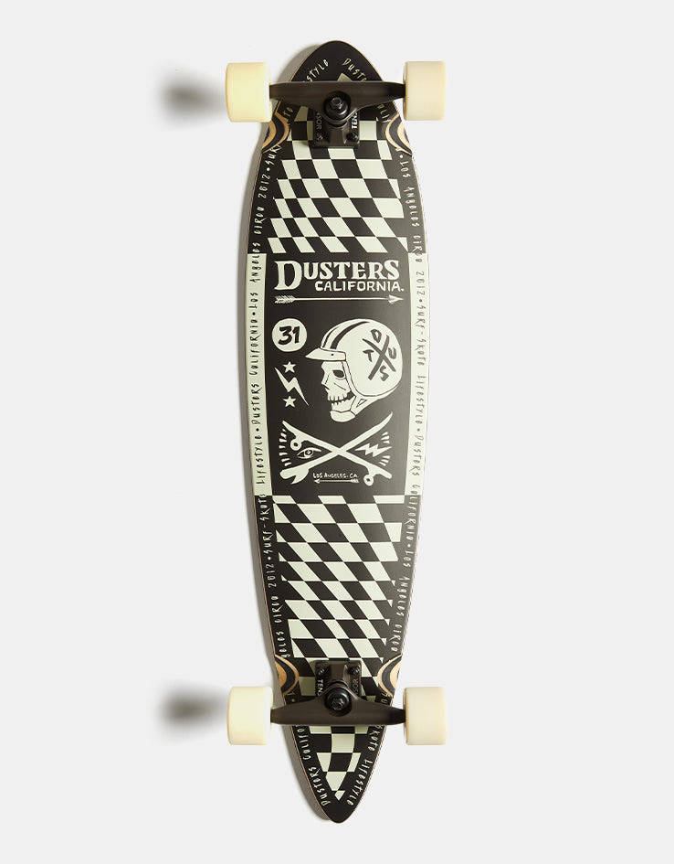Dusters Moto Checker Pintail Longboard - 37" x 8.75"