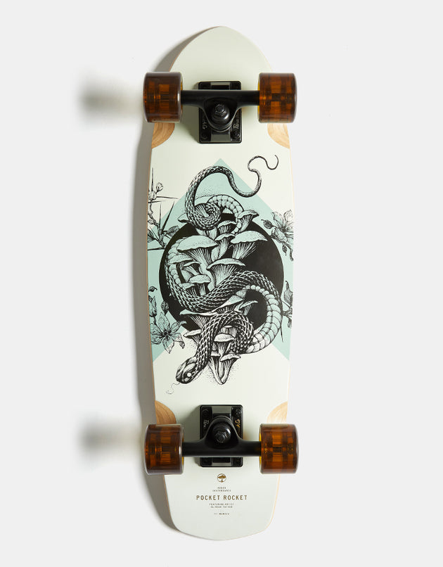 Arbor x El Rose Bamboo Pocket Rocket Cruiser Skateboard - 7.75" x 27"