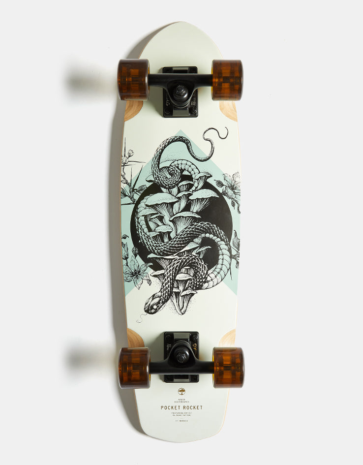 Arbor x El Rose Bamboo Pocket Rocket Cruiser Skateboard - 7.75" x 27"