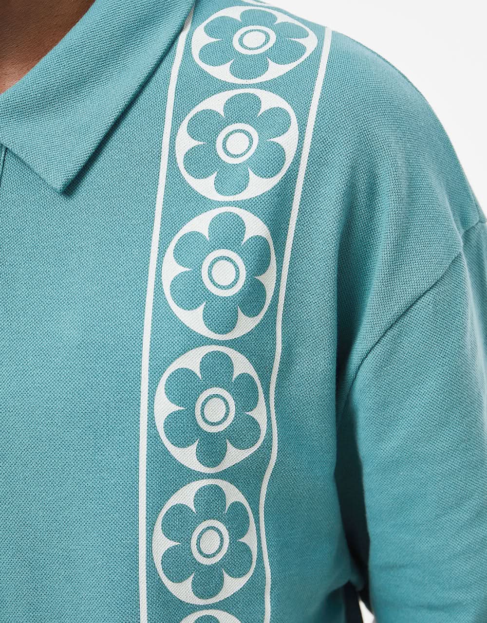 Route One Classic Pique Polo Shirt - Majolica