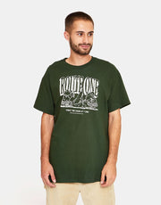 Route One Dawn Of Time T-Shirt - Forest Green
