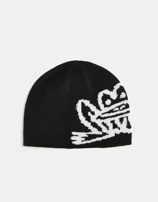 Route One Croak Cuffless Beanie - Black/White