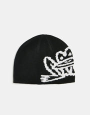 Route One Croak Cuffless Beanie - Black/White