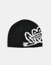 Route One Croak Cuffless Beanie - Black/White