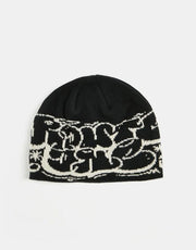 Route One Tag 2.0 Cuffless Beanie - Black/Angora