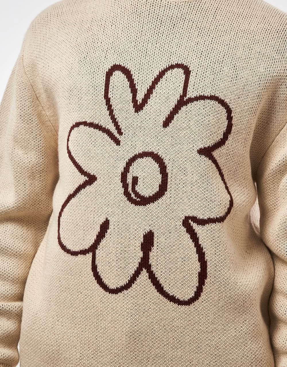 Route One Flower Knitted Sweater - Angora