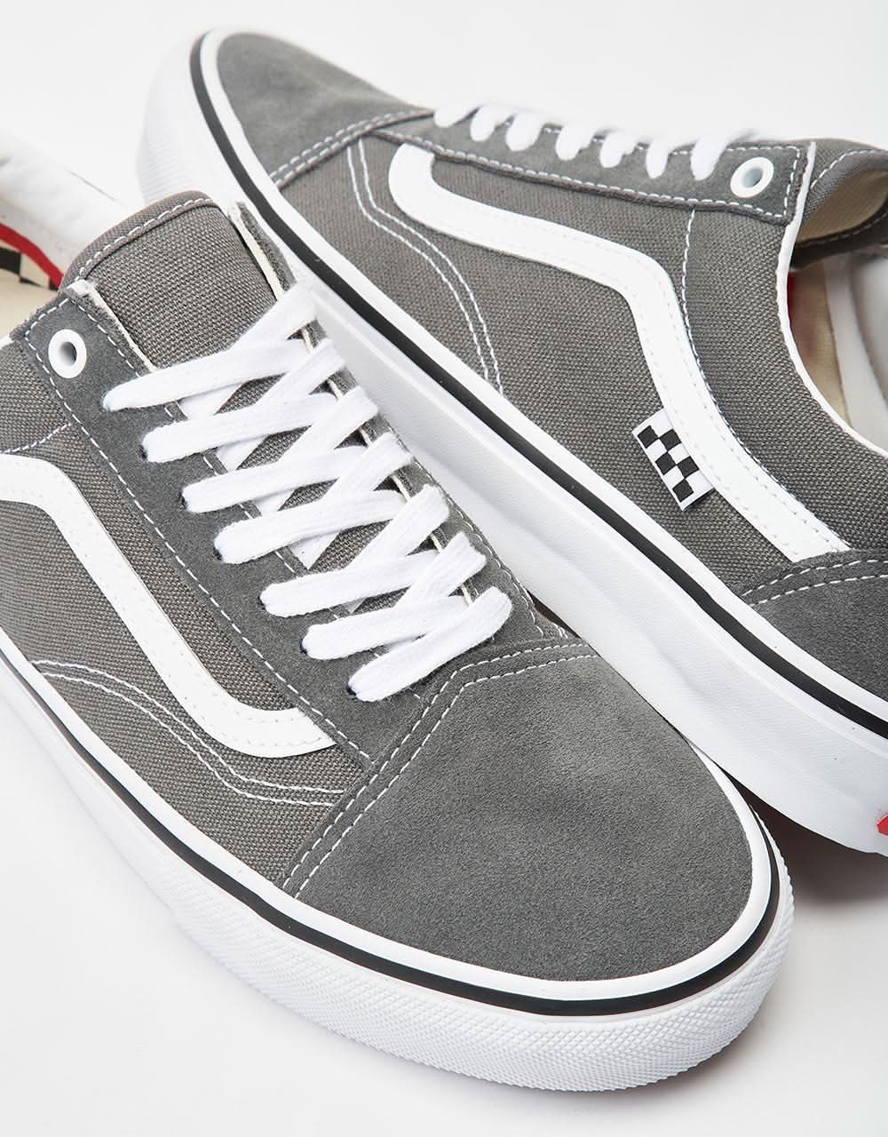 Vans Old Skool Skate Shoes - Pewter/White