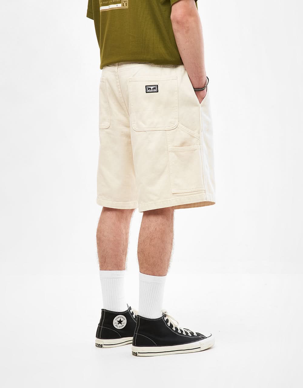 Obey Bigwig Denim Carpenter Shorts - Unbleached