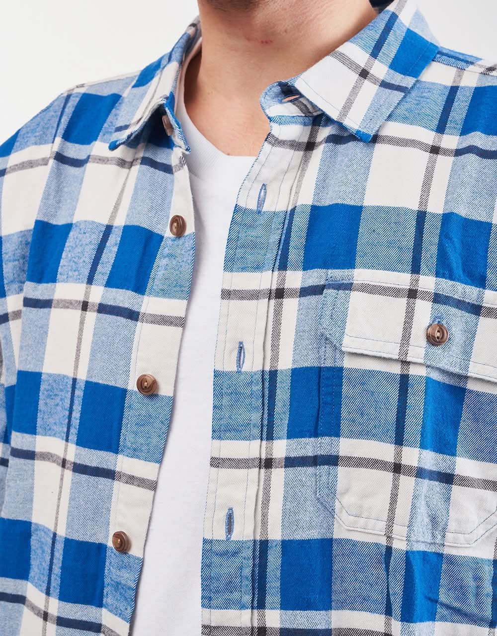 Patagonia Lightweight L/S Fjord Flannel Shirt - Captain: Endless Blue