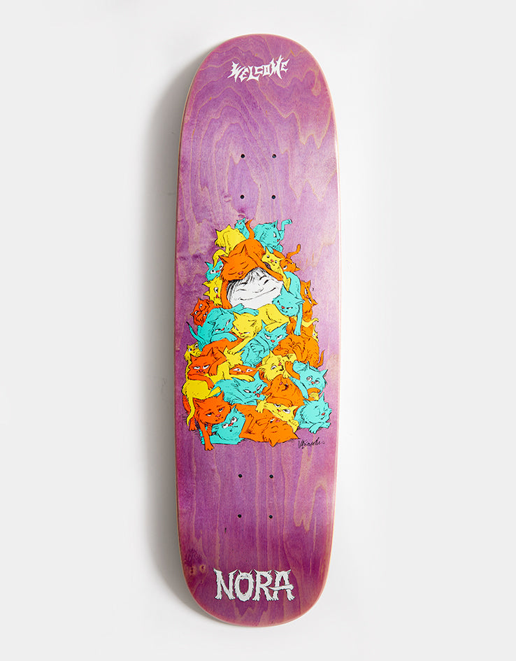 Welcome Nora Purr Pile on Sphynx Skateboard Deck - 8.8"