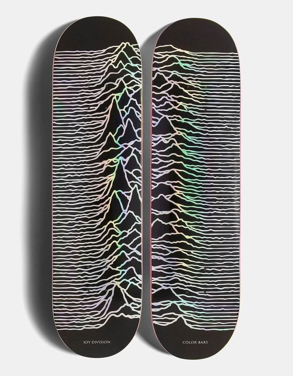 Color Bars x Joy Division Unknown Pleasures Black/Holo Foil 2 Deck Set - 8.25"
