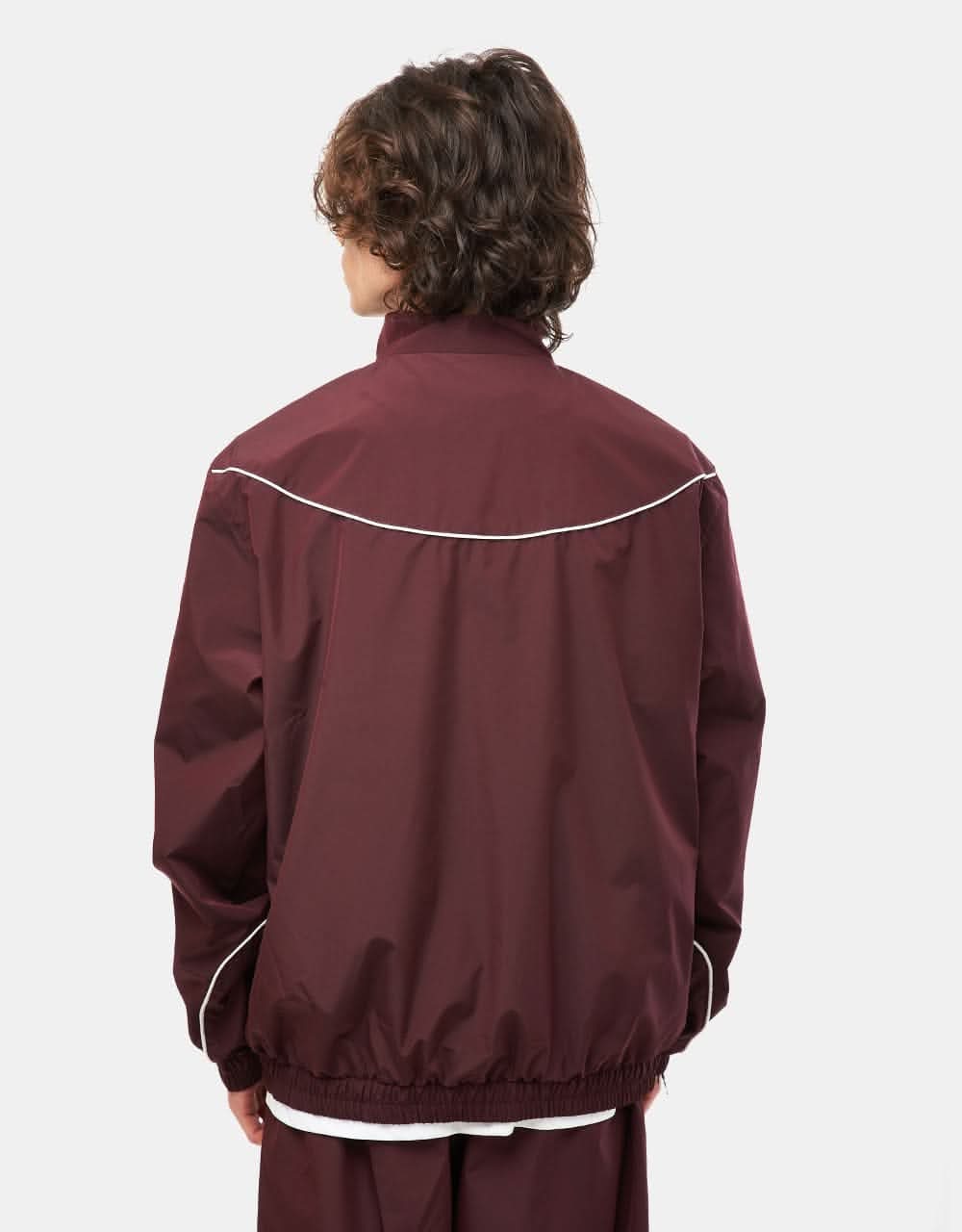 Route One Apex Track Jacket - Burgundy/Ivory