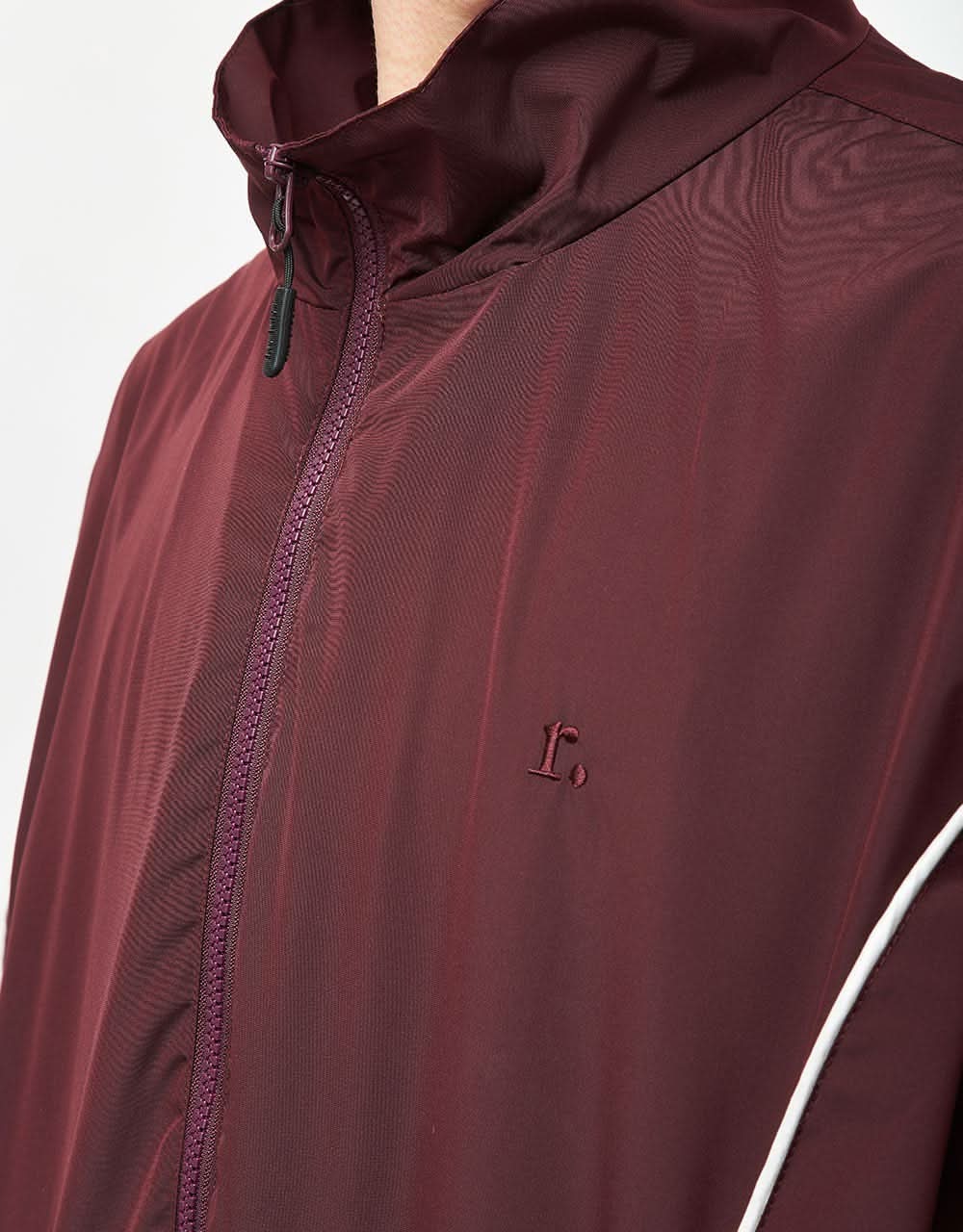 Route One Apex Track Jacket - Burgundy/Ivory