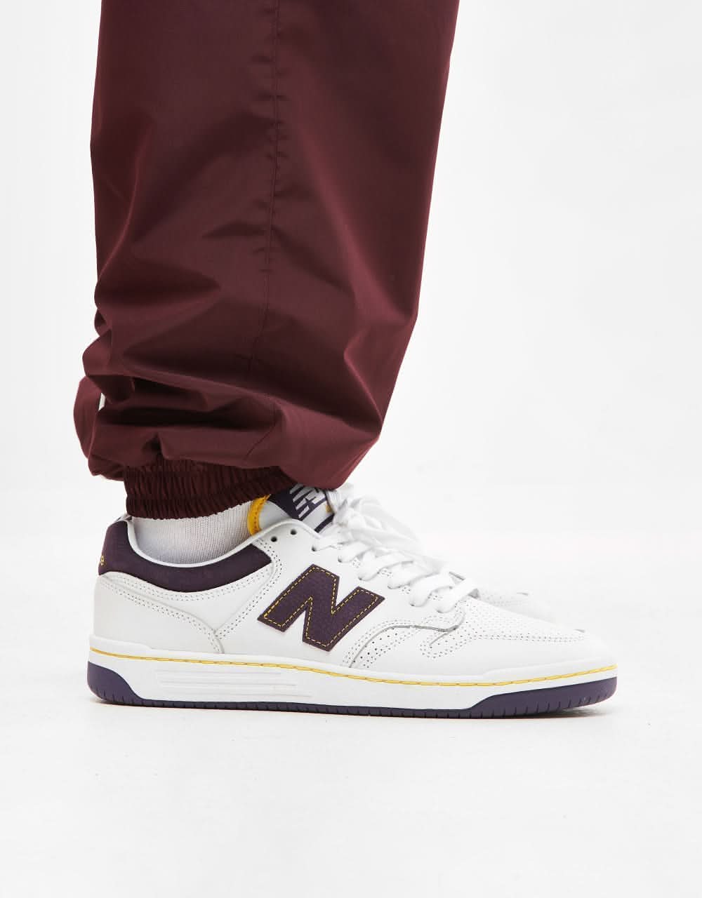 Route One Apex Track Pant - Burgundy/Ivory